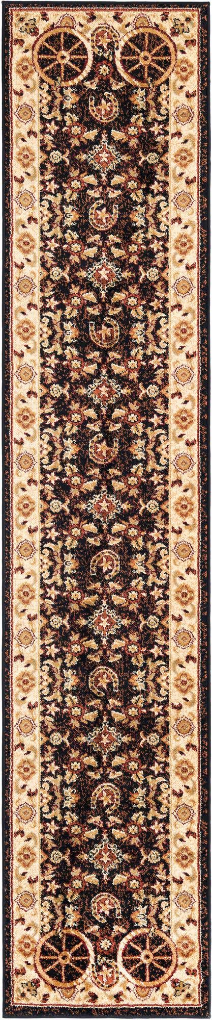 Black 2' x 10' Pioneer Runner Area Rug Classic Southwestern Motif Durable Stain Resistant Easy Clean Carpet for Traditional Interior Decor for Sale at Rug Engine
