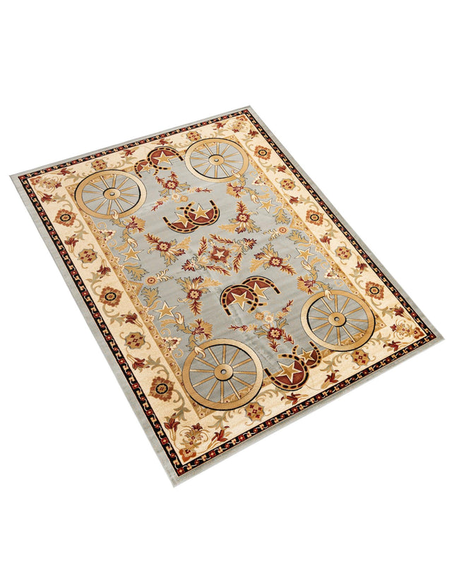 Blue 10' x 14' 1 Pioneer Rectangle Area Rug Classic Southwestern Motif Durable Stain Resistant Easy Clean Carpet for Traditional Interior Decor for Sale at Rug Engine