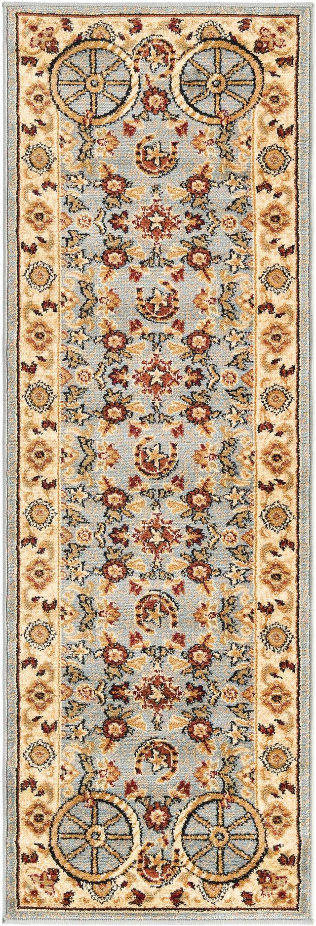 Blue 2' x 6' 1 Pioneer Runner Area Rug Classic Southwestern Motif Durable Stain Resistant Easy Clean Carpet for Traditional Interior Decor for Sale at Rug Engine