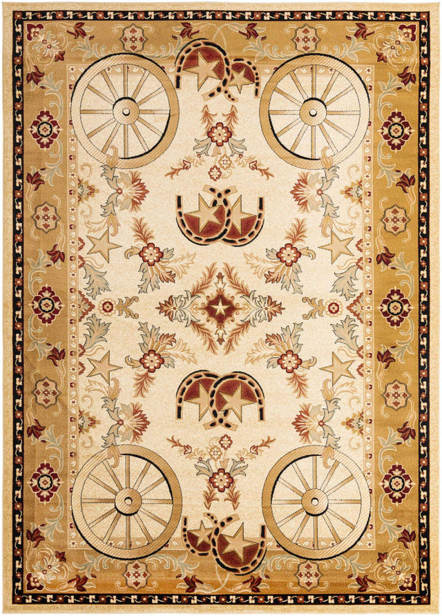 Ivory 10' x 14' 1 Pioneer Rectangle Area Rug