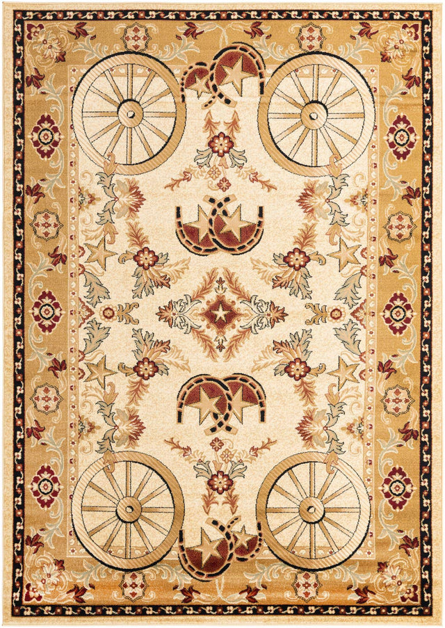 Ivory 7' 1 x 10' Pioneer Rectangle Area Rug