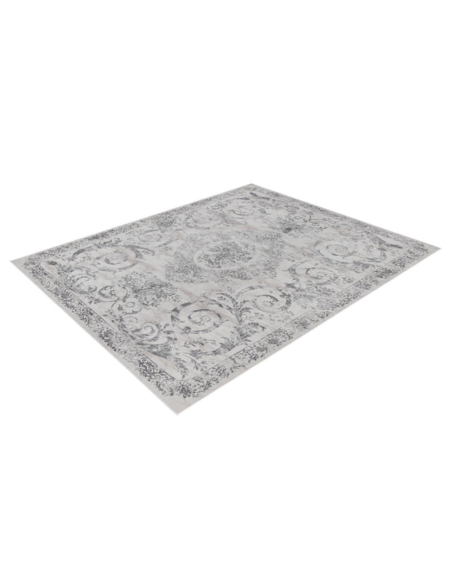 Gray 7' 10 x 10' Finsbury Rectangle Area Rug 60% Polypropylene & 40% Polyester Contemporary Carpet for Living Rooms, Dining, Offices for Sale at Rug Engine