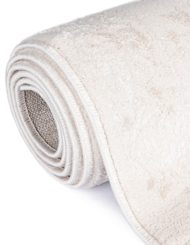 Ivory 5' 3 x 5' 3 Finsbury Octagon Area Rug 60% Polypropylene & 40% Polyester Contemporary Carpet for Living Rooms, Dining, Offices for Sale at Rug Engine