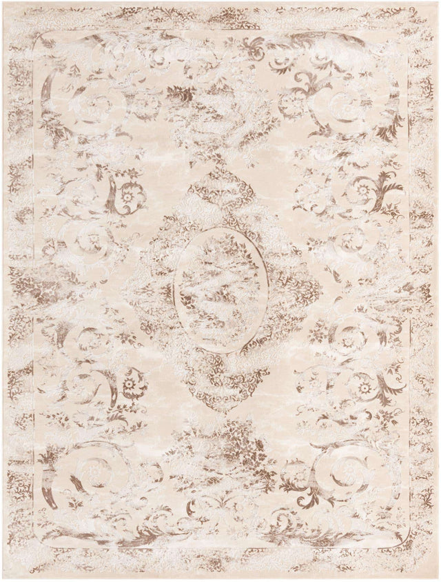 Beige 9' x 12' Finsbury Rectangle Area Rug 60% Polypropylene & 40% Polyester Contemporary Carpet for Living Rooms, Dining, Offices for Sale at Rug Engine