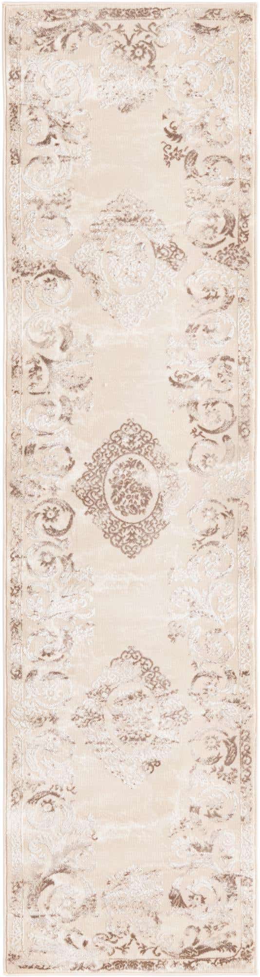 Beige 2' x 8' Finsbury Runner Area Rug 60% Polypropylene & 40% Polyester Contemporary Carpet for Living Rooms, Dining, Offices for Sale at Rug Engine