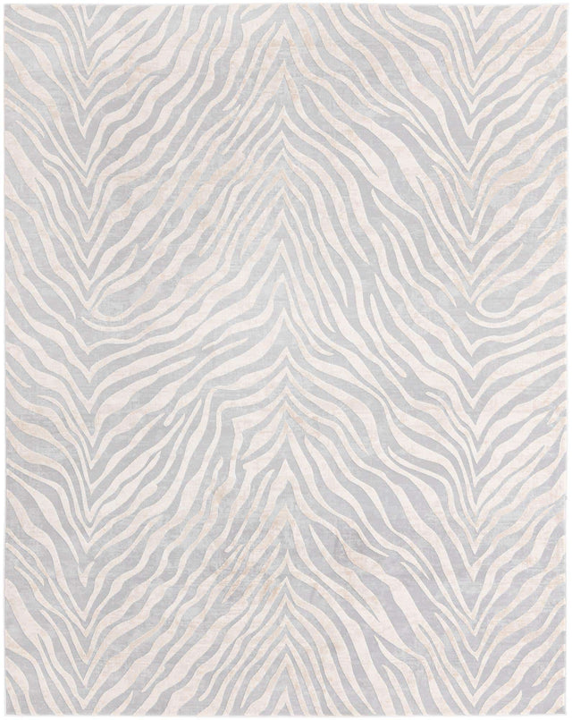 Gray and Ivory 7' 10 x 10' Finsbury Rectangle Area Rug 60% Polypropylene & 40% Polyester Contemporary Carpet for Living Rooms, Dining, Offices for Sale at Rug Engine
