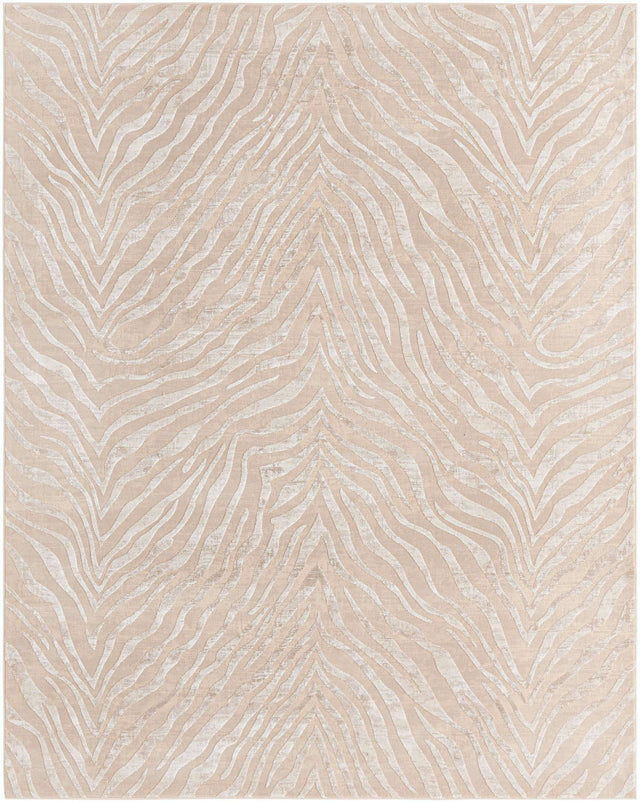 Ivory Beige 7' 10 x 10' Finsbury Rectangle Area Rug 60% Polypropylene & 40% Polyester Contemporary Carpet for Living Rooms, Dining, Offices for Sale at Rug Engine