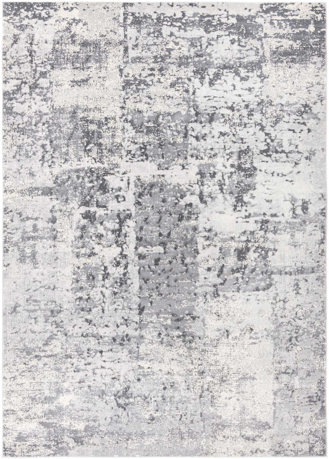 Gray 7' x 10' Finsbury Rectangle Area Rug 60% Polypropylene & 40% Polyester Contemporary Carpet for Living Rooms, Dining, Offices for Sale at Rug Engine