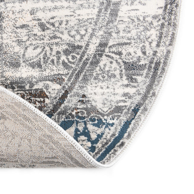 Multicolor 7' 10 x 10' Finsbury Oval Area Rug 60% Polypropylene & 40% Polyester Contemporary Carpet for Living Rooms, Dining, Offices for Sale at Rug Engine