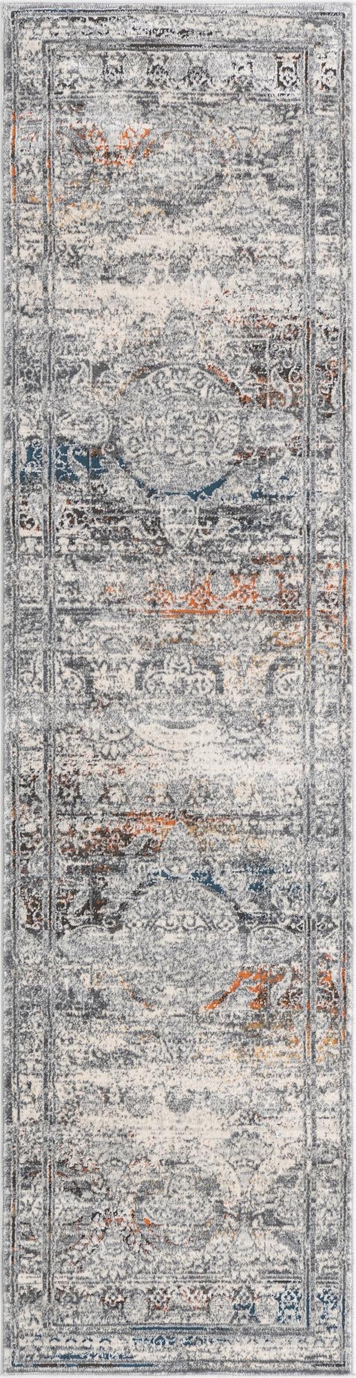 Multicolor 2' x 8' Finsbury Runner Area Rug 60% Polypropylene & 40% Polyester Contemporary Carpet for Living Rooms, Dining, Offices for Sale at Rug Engine