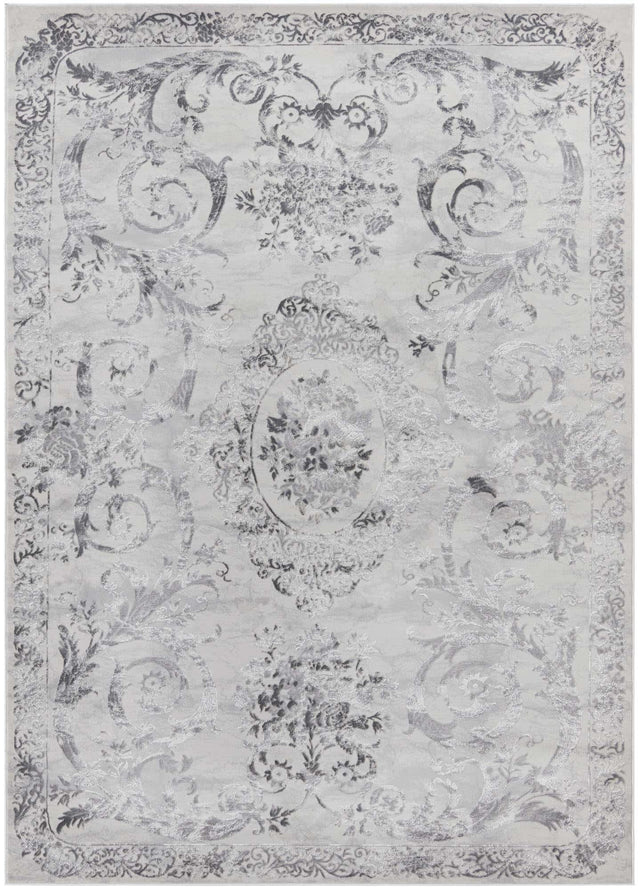 Gray 7' 10 x 10' Finsbury Rectangle Area Rug 60% Polypropylene & 40% Polyester Contemporary Carpet for Living Rooms, Dining, Offices for Sale at Rug Engine