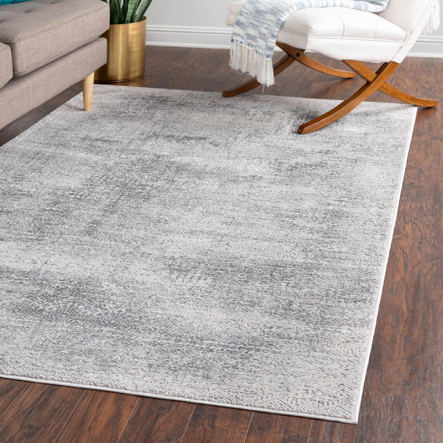Gray 10' x 14' 1 Finsbury Rectangle Area Rug 60% Polypropylene & 40% Polyester Contemporary Carpet for Living Rooms, Dining, Offices for Sale at Rug Engine