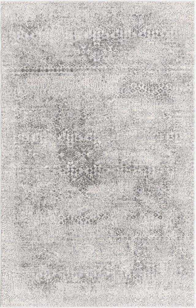Gray 3' 3 x 5' 3 Finsbury Rectangle Area Rug 60% Polypropylene & 40% Polyester Contemporary Carpet for Living Rooms, Dining, Offices for Sale at Rug Engine