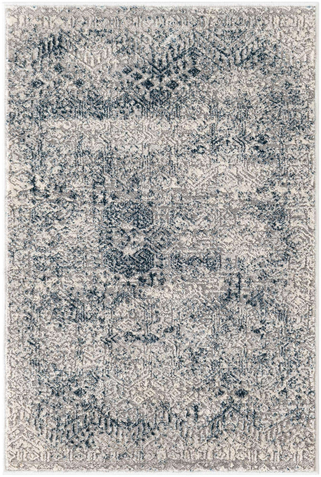 Blue 2' x 3' Finsbury Rectangle Area Rug 60% Polypropylene & 40% Polyester Contemporary Carpet for Living Rooms, Dining, Offices for Sale at Rug Engine