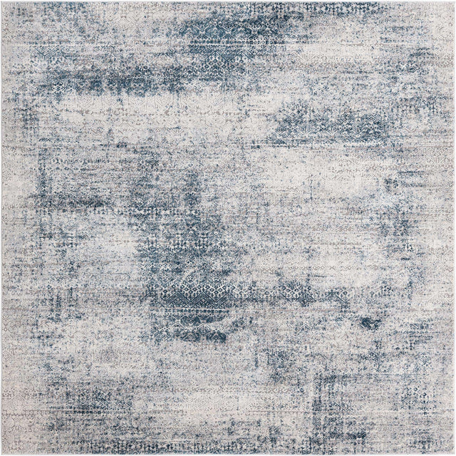Blue 7' 10 x 7' 10 Finsbury Square Area Rug 60% Polypropylene & 40% Polyester Contemporary Carpet for Living Rooms, Dining, Offices for Sale at Rug Engine