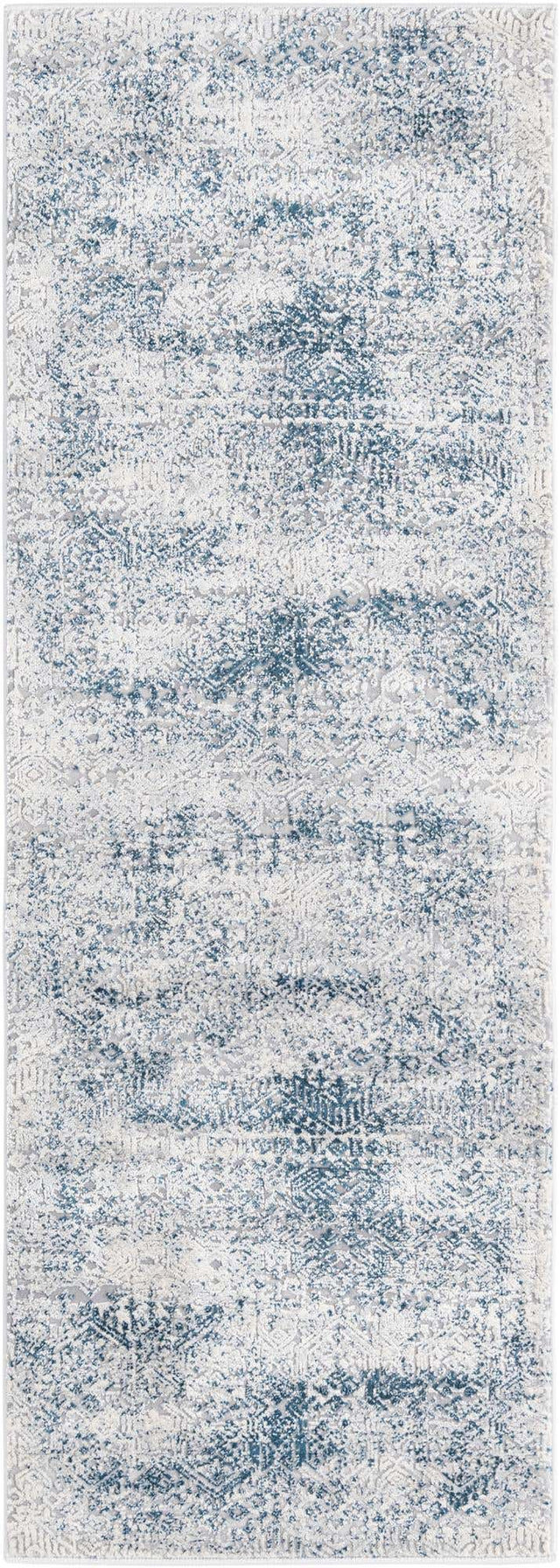 Blue 2' x 6' Finsbury Runner Area Rug 60% Polypropylene & 40% Polyester Contemporary Carpet for Living Rooms, Dining, Offices for Sale at Rug Engine