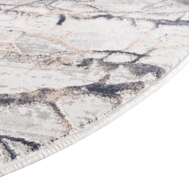 Gray 7' 10 x 10' Finsbury Oval Area Rug 60% Polypropylene & 40% Polyester Contemporary Carpet for Living Rooms, Dining, Offices for Sale at Rug Engine