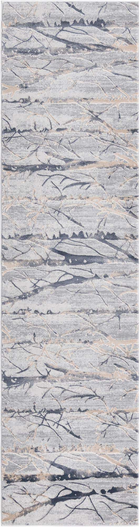 Gray 2' x 6' Finsbury Runner Area Rug 60% Polypropylene & 40% Polyester Contemporary Carpet for Living Rooms, Dining, Offices for Sale at Rug Engine