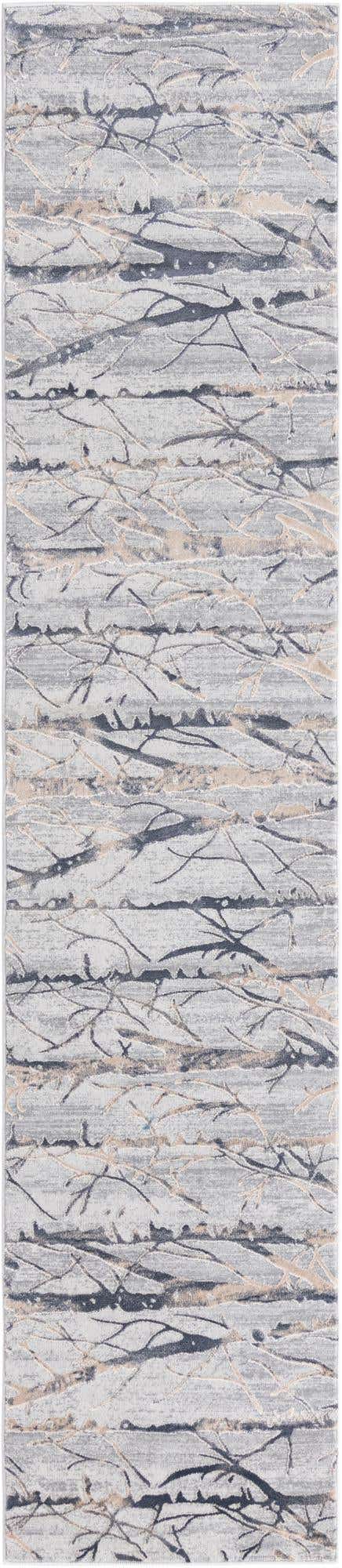 Gray 2' x 8' Finsbury Runner Area Rug 60% Polypropylene & 40% Polyester Contemporary Carpet for Living Rooms, Dining, Offices for Sale at Rug Engine