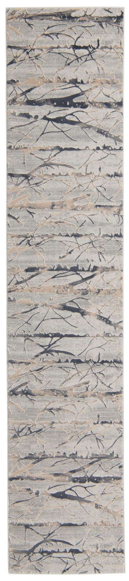 Gray 2' x 9' 10 Finsbury Runner Area Rug 60% Polypropylene & 40% Polyester Contemporary Carpet for Living Rooms, Dining, Offices for Sale at Rug Engine