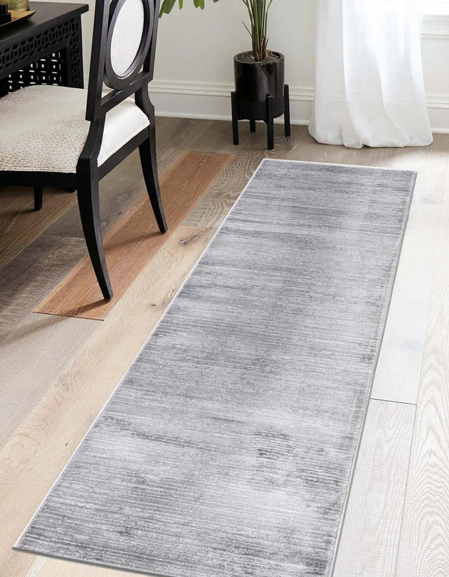 Gray 2' x 9' 10 Finsbury Runner Area Rug 60% Polypropylene & 40% Polyester Contemporary Carpet for Living Rooms, Dining, Offices for Sale at Rug Engine