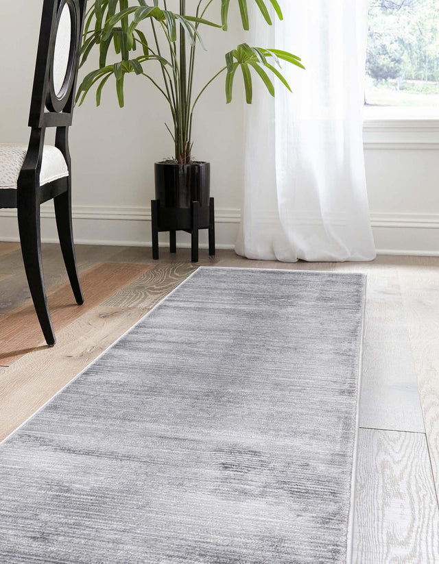 Gray 2' x 6' Finsbury Runner Area Rug 60% Polypropylene & 40% Polyester Contemporary Carpet for Living Rooms, Dining, Offices for Sale at Rug Engine