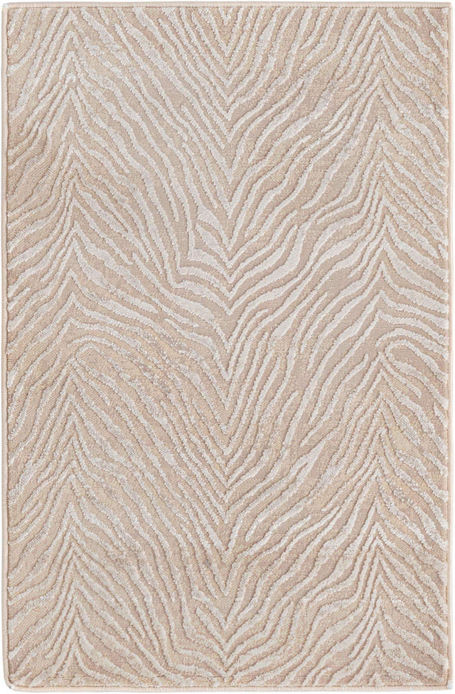 Ivory Beige 2' x 3' Finsbury Rectangle Area Rug 60% Polypropylene & 40% Polyester Contemporary Carpet for Living Rooms, Dining, Offices for Sale at Rug Engine