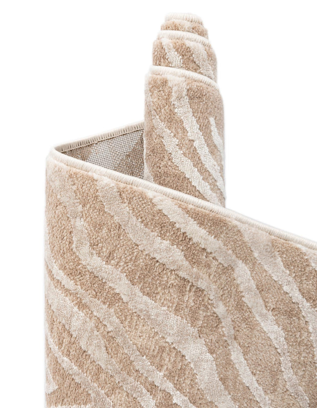 Ivory Beige 2' x 6' Finsbury Runner Area Rug 60% Polypropylene & 40% Polyester Contemporary Carpet for Living Rooms, Dining, Offices for Sale at Rug Engine