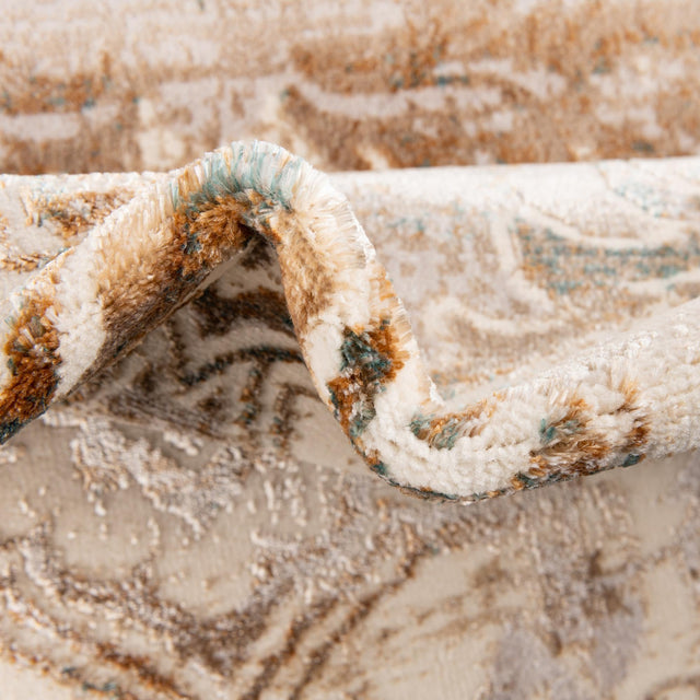 Cream 7' 10 x 7' 10 Highbury Octagon Area Rug 60% Polypropylene & 40% Polyester With Jute Backing Vintage Distressed Traditional Carpet for Sale at Rug Engine