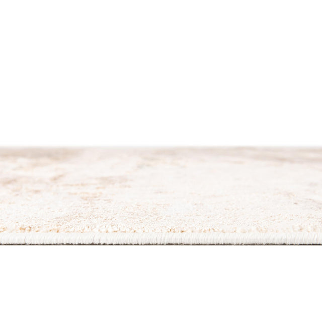 Cream 8' x 10' Highbury Oval Area Rug 60% Polypropylene & 40% Polyester With Jute Backing Vintage Distressed Traditional Carpet for Sale at Rug Engine