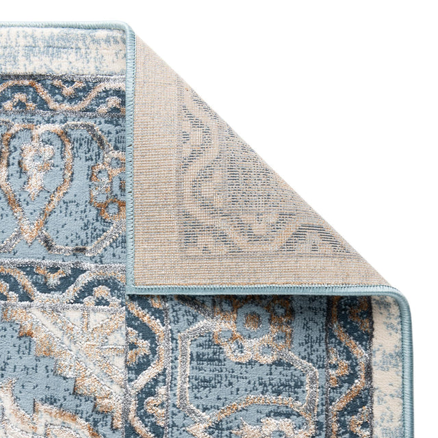 Blue 2' x 8' Highbury Runner Area Rug 60% Polypropylene & 40% Polyester With Jute Backing Vintage Distressed Traditional Carpet for Sale at Rug Engine