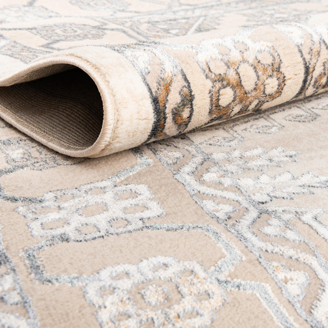 Ivory 2' x 3' Highbury Rectangle Area Rug 60% Polypropylene & 40% Polyester With Jute Backing Vintage Distressed Traditional Carpet for Sale at Rug Engine