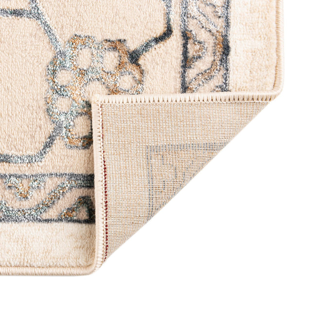 Ivory 7' x 10' Highbury Rectangle Area Rug 60% Polypropylene & 40% Polyester With Jute Backing Vintage Distressed Traditional Carpet for Sale at Rug Engine