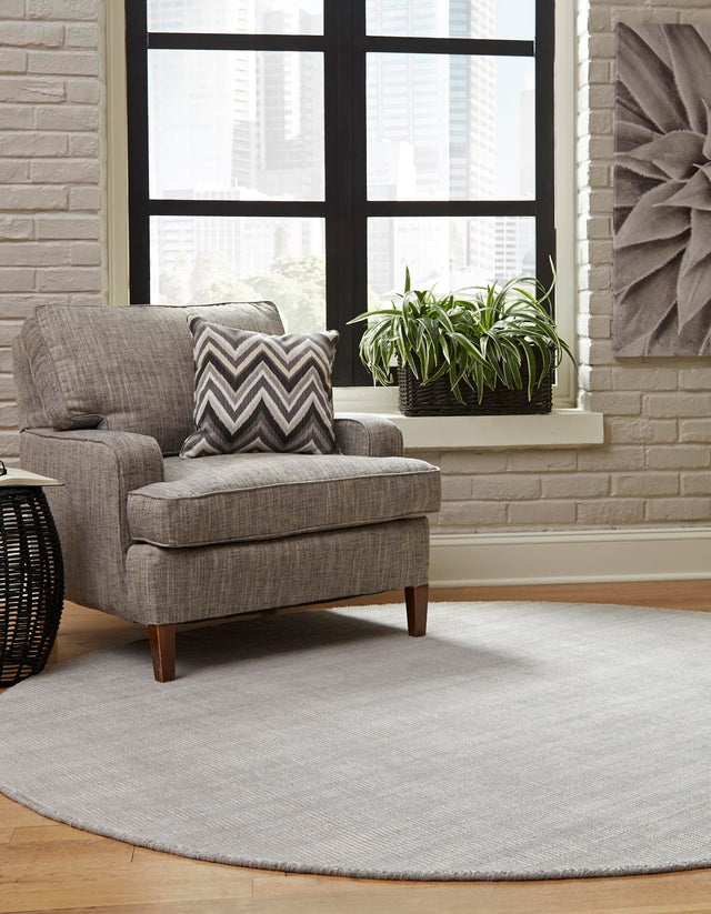 Grey Manor 5' 3 x 5' 3 Jill Zarin English Manor Round Area Rug 100% Premium Natural Wool Handwoven Carpet for Living Rooms, Office Space, Bedrooms, Dorms for Sale at Rug Engine