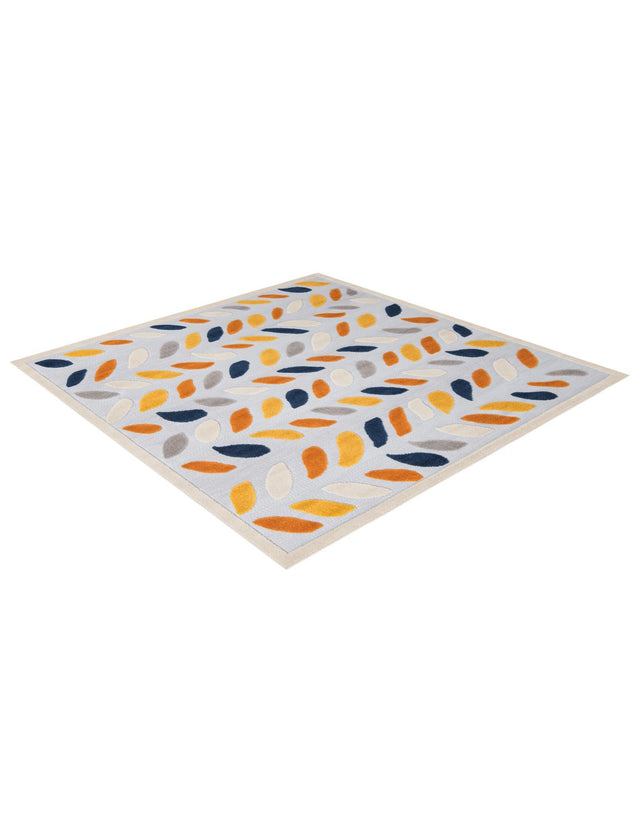Gray 7' 10 x 7' 10 Aruba Outdoor Square Area Rug Weather Resistant for Patio, Deck, Terrace, Balcony, Porch for Sale at Rug Engine