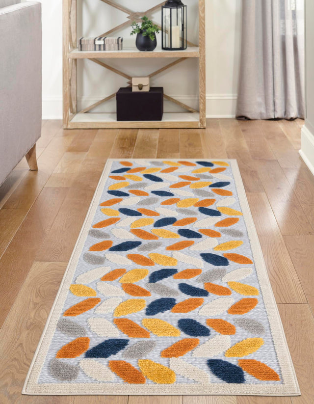 Gray 2' x 6' Aruba Outdoor Runner Area Rug Weather Resistant for Patio, Deck, Terrace, Balcony, Porch for Sale at Rug Engine