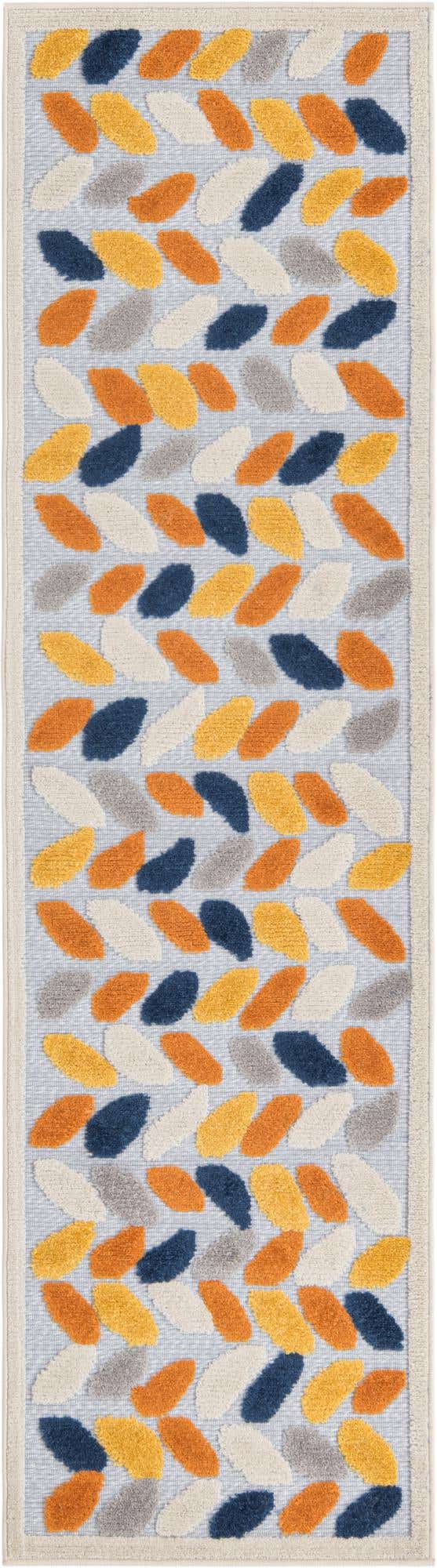 Gray 2' x 8' Aruba Outdoor Runner Area Rug Weather Resistant for Patio, Deck, Terrace, Balcony, Porch for Sale at Rug Engine