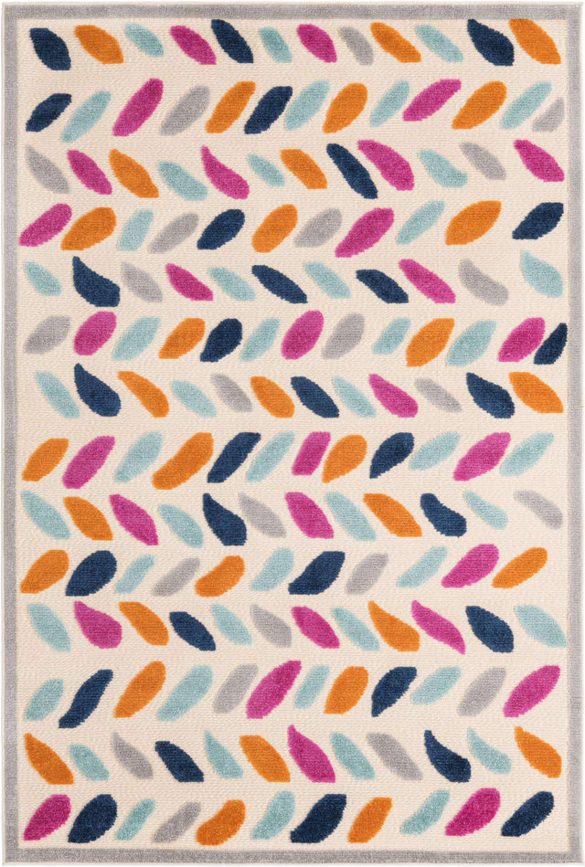 Beige 5' 3 x 8' Aruba Outdoor Rectangle Area Rug Weather Resistant for Patio, Deck, Terrace, Balcony, Porch for Sale at Rug Engine