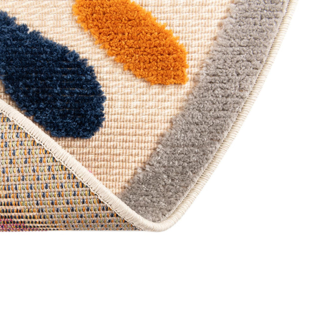 Beige 5' 3 x 5' 3 Aruba Outdoor Round Area Rug Weather Resistant for Patio, Deck, Terrace, Balcony, Porch for Sale at Rug Engine