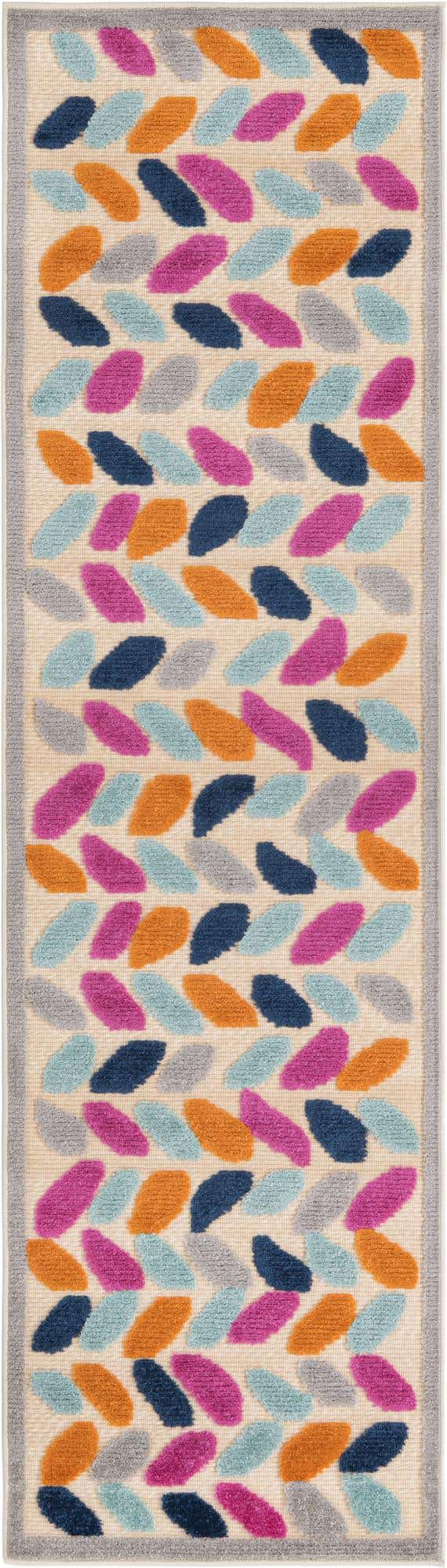 Beige 2' x 8' Aruba Outdoor Runner Area Rug Weather Resistant for Patio, Deck, Terrace, Balcony, Porch for Sale at Rug Engine