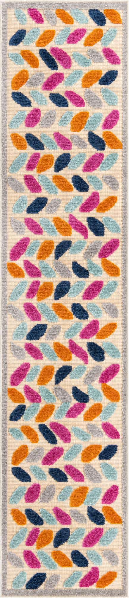 Beige 2' x 10' Aruba Outdoor Runner Area Rug Weather Resistant for Patio, Deck, Terrace, Balcony, Porch for Sale at Rug Engine