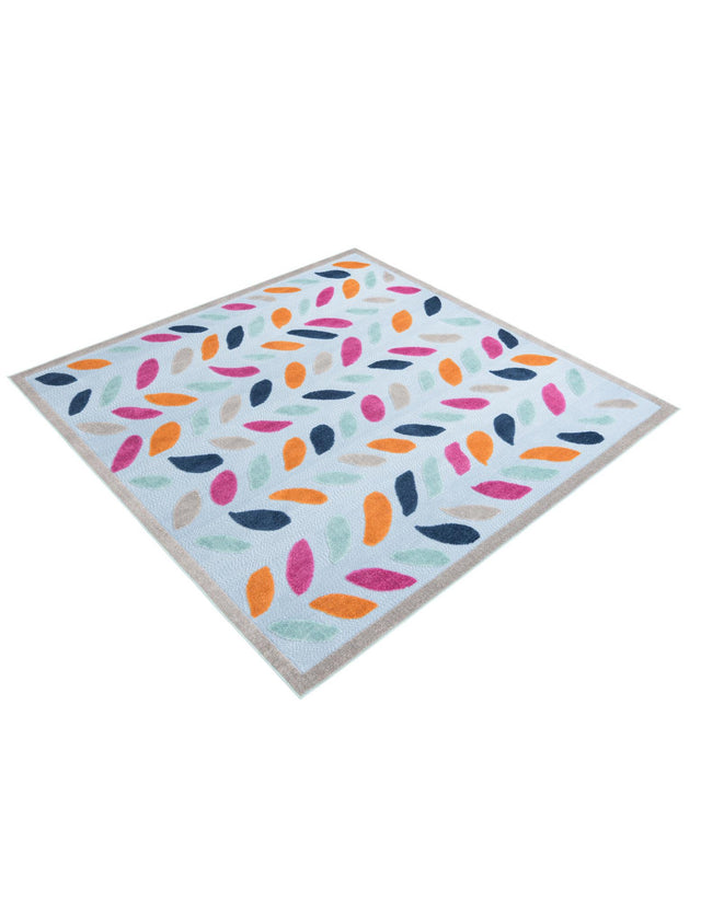 Blue 7' 10 x 7' 10 Aruba Outdoor Square Area Rug Weather Resistant for Patio, Deck, Terrace, Balcony, Porch for Sale at Rug Engine