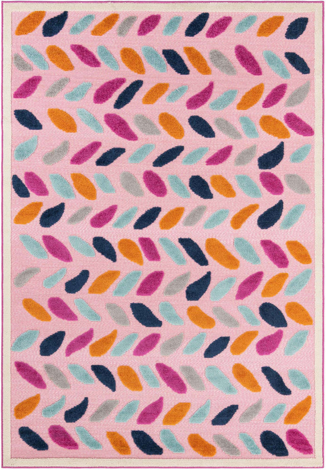 Pink 5' 3 x 8' Aruba Outdoor Rectangle Area Rug Weather Resistant for Patio, Deck, Terrace, Balcony, Porch for Sale at Rug Engine