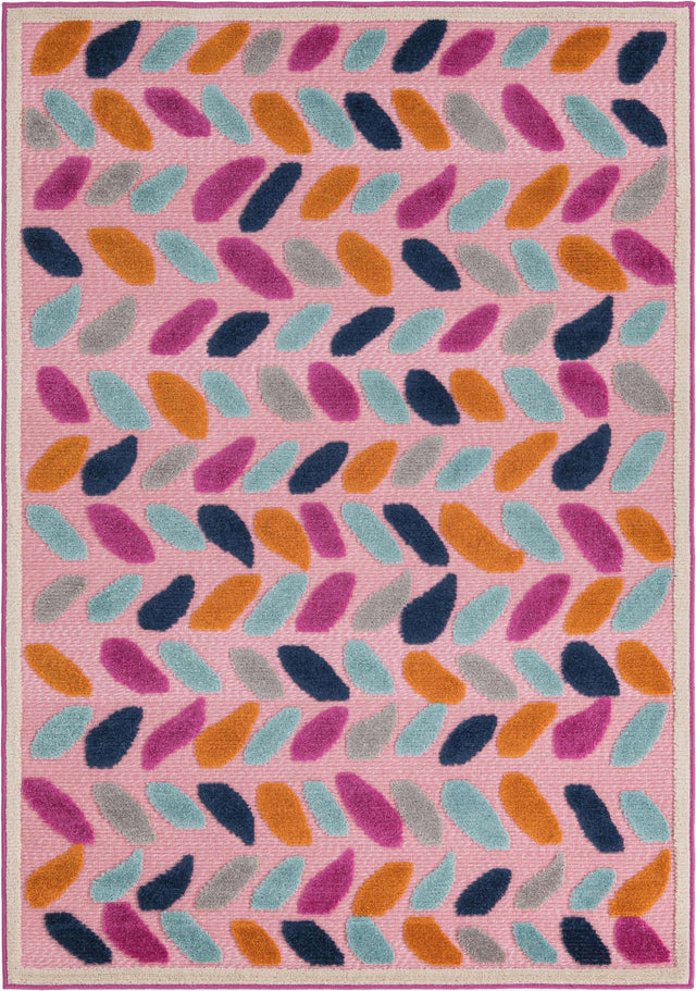 Pink 4' x 6' Aruba Outdoor Rectangle Area Rug Weather Resistant for Patio, Deck, Terrace, Balcony, Porch for Sale at Rug Engine