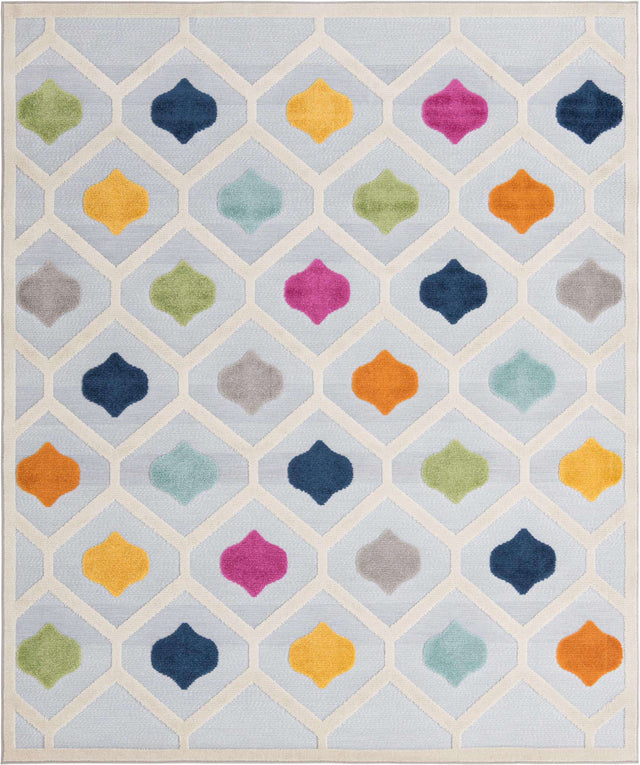 Gray 7' 10 x 10' Aruba Outdoor Rectangle Area Rug Weather Resistant for Patio, Deck, Terrace, Balcony, Porch for Sale at Rug Engine