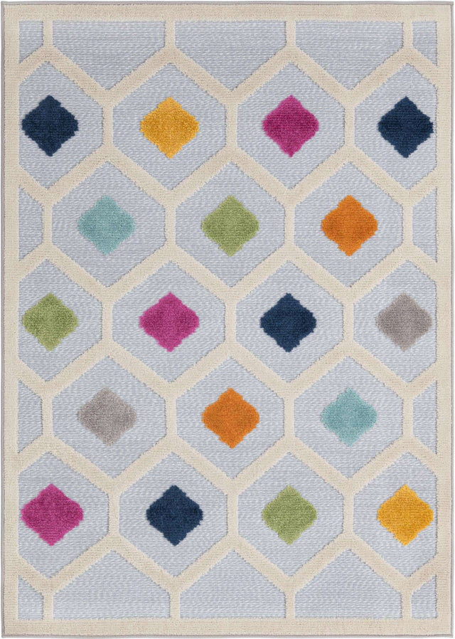 Gray 4' x 6' Aruba Outdoor Rectangle Area Rug Weather Resistant for Patio, Deck, Terrace, Balcony, Porch for Sale at Rug Engine