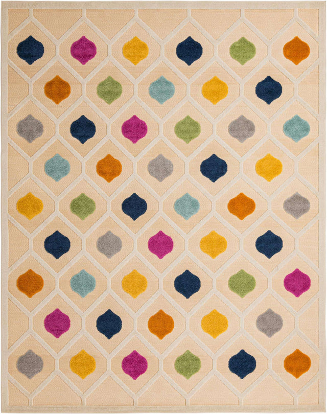 Beige 9' x 12' Aruba Outdoor Rectangle Area Rug Weather Resistant for Patio, Deck, Terrace, Balcony, Porch for Sale at Rug Engine