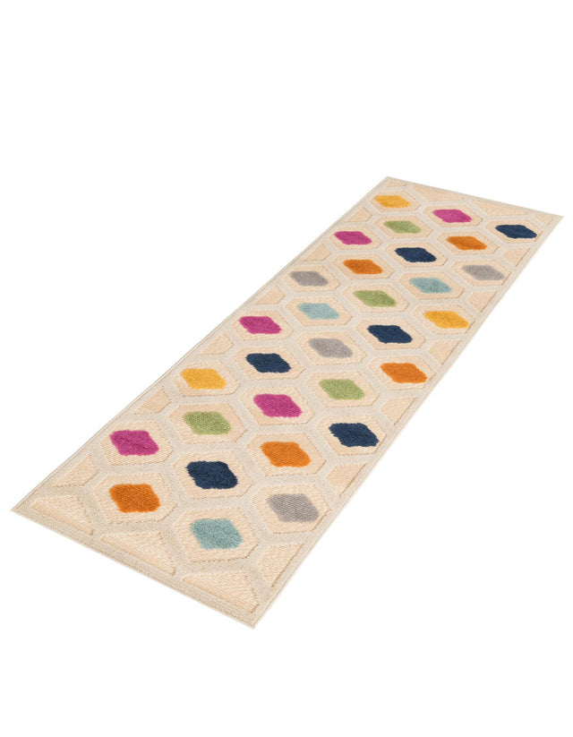 Beige 2' x 8' Aruba Outdoor Runner Area Rug Weather Resistant for Patio, Deck, Terrace, Balcony, Porch for Sale at Rug Engine