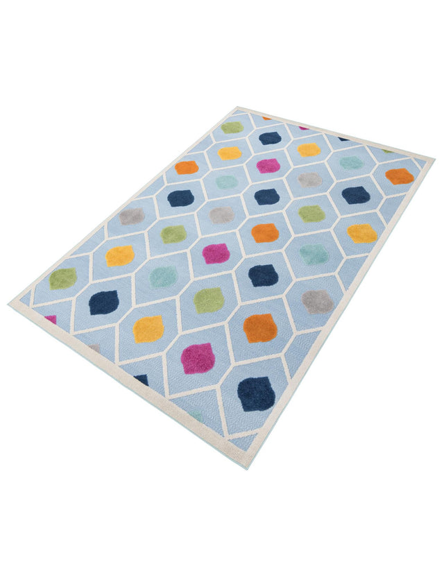 Blue 7' x 10' Aruba Outdoor Rectangle Area Rug Weather Resistant for Patio, Deck, Terrace, Balcony, Porch for Sale at Rug Engine