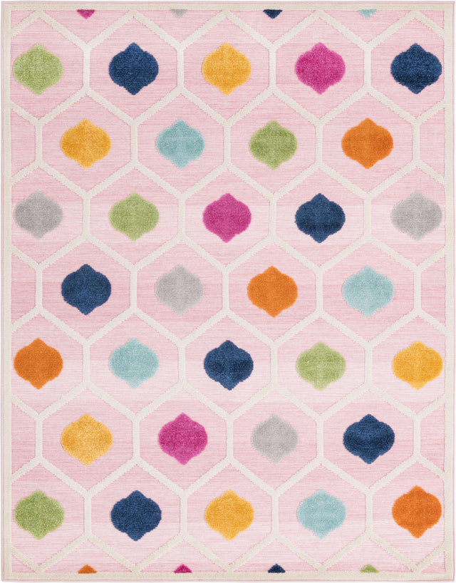 Pink 5' 3 x 8' Aruba Outdoor Rectangle Area Rug Weather Resistant for Patio, Deck, Terrace, Balcony, Porch for Sale at Rug Engine